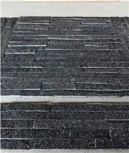 China Culture Stone Black Galaxy Slate Natural Face Wall Stone Panels