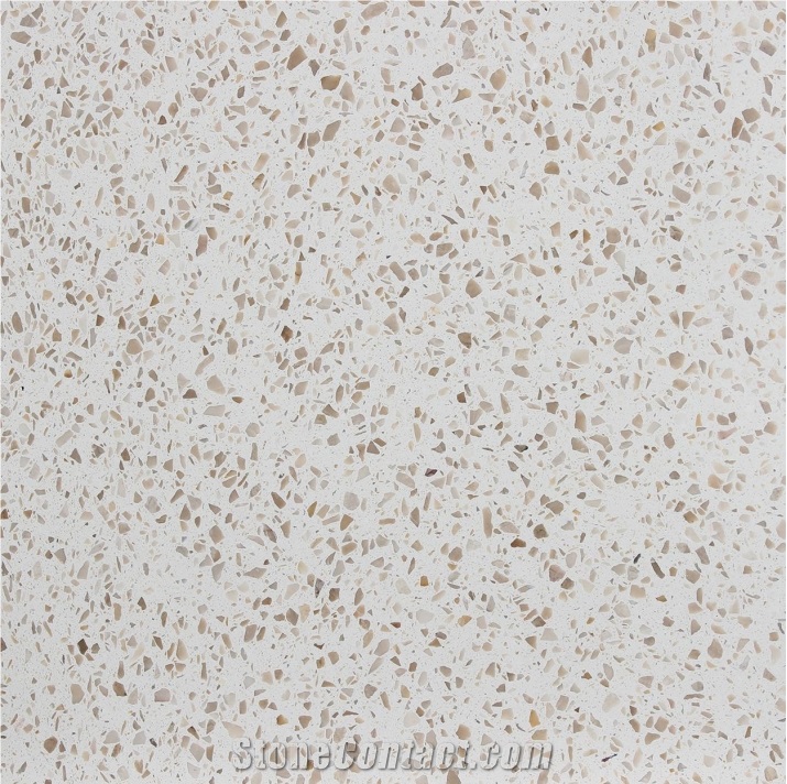 Cream Terrazzo Tiles, Artificial Stone Tiles, Tt004g
