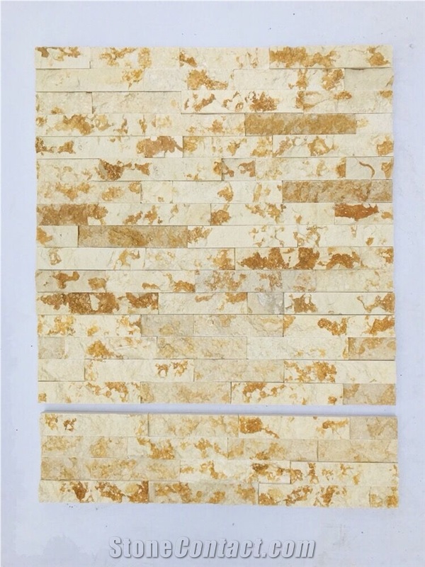 Egyptian Yellow Cultured Stone Wall Panels Feature Wall