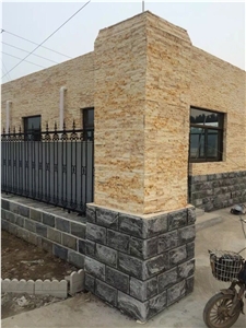Egyptian Yellow Cultured Stone Wall Panels Feature Wall