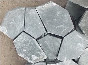 Green Random Flagstone Tiles,Meshed Flagstone for Flooring ,Wall