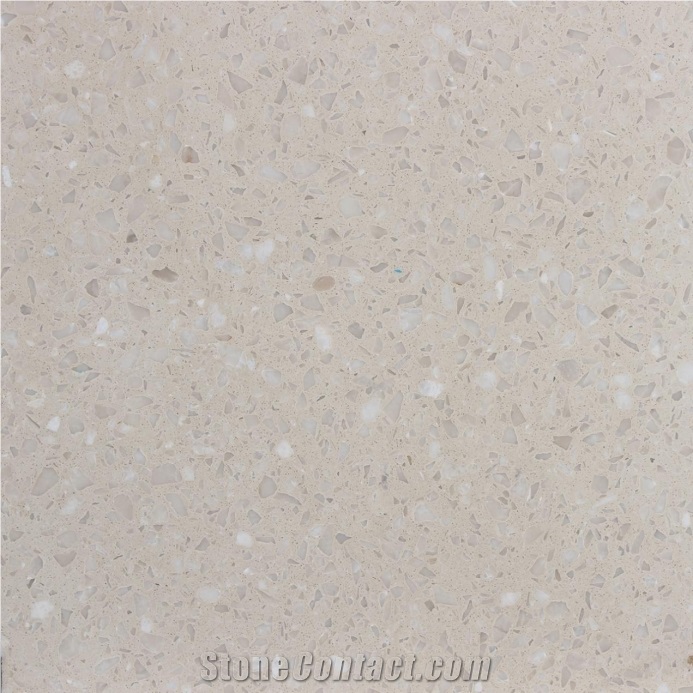Light Beige Terrazzo Tiles, Artificial Stone, Tt006n