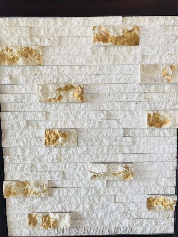 Marble Cultured Stone Ledge Stone Wall Cladding Feather Wall