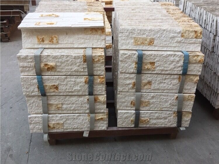 Marble Cultured Stone Ledge Stone Wall Cladding Feather Wall