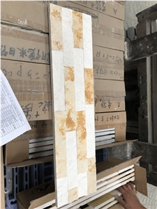 Marble Cultured Stone Ledge Stone Wall Panel Feather Wall