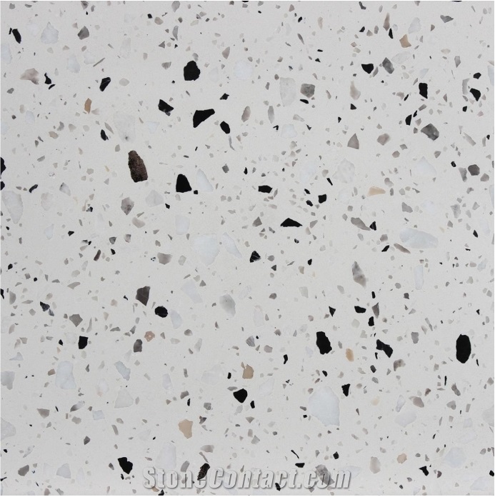 White Terrazzo Tile, Artificial Stone Tile, Tt003m