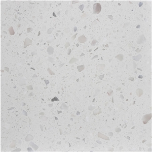 White Terrazzo Tiles, Artificial Stone Tiles, Tt002g
