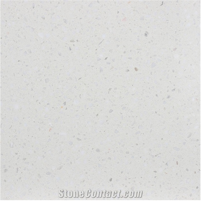 White Terrazzo Tiles, Artificial Stone Tiles, Tt003n