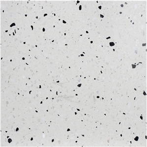 White Terrazzo Tiles, Artificial Stone, Tt002n