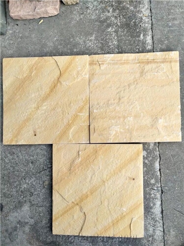 Yellow Sandstone Cultured Stone Wall Panel/Cladding Feature Wall