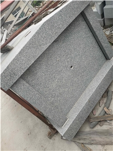 G343 China Grey Granite Tombstone Big Coffin Stone Muslim Style