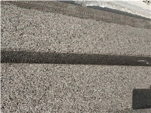 G354 Red Granite Norway Bushahmmered Surface Curbstones Competitive