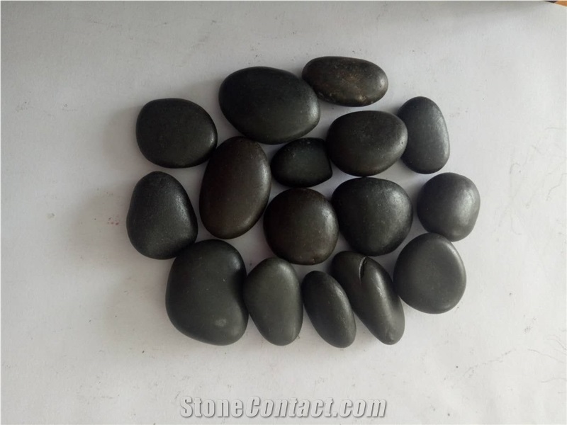 Black Round Polishing Basalt Pebble Stone for Garden Landscaping