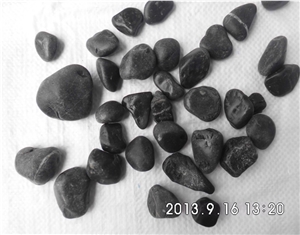 Black Round Polishing Basalt Pebble Stone for Garden Landscaping