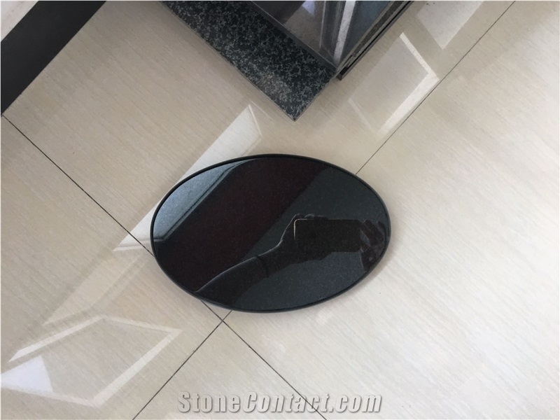 Elipse Round Black Granite Cutting Board