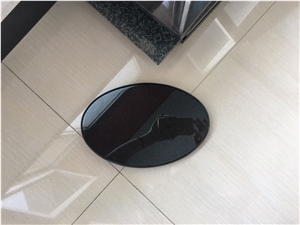 Elipse Round Black Granite Cutting Board