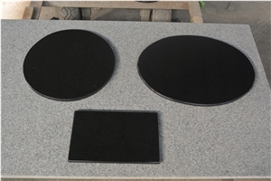 Elipse Round Black Granite Cutting Board