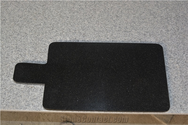 Elipse Round Black Granite Cutting Board
