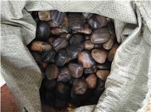 Natural River Stone Tiger Skin Stripe Pebble Stone