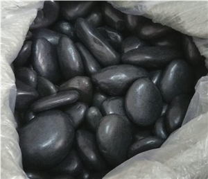 Home Garden Decoration Black Polished Pebbles 2-3Cm