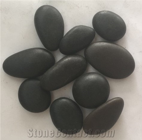 Home Garden Decoration Black Polished Pebbles 2-3Cm