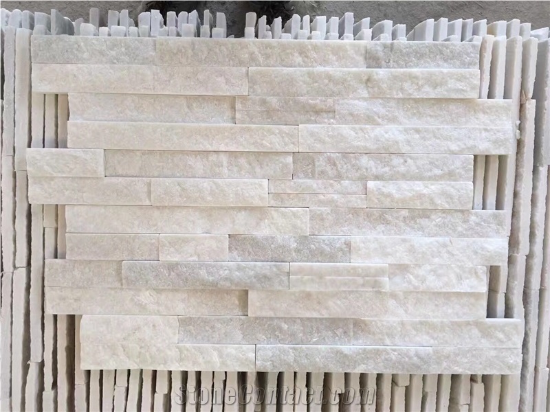 White Quartzite Veneer Wall Tile Culture Stone Ledge Stone Wall Panel