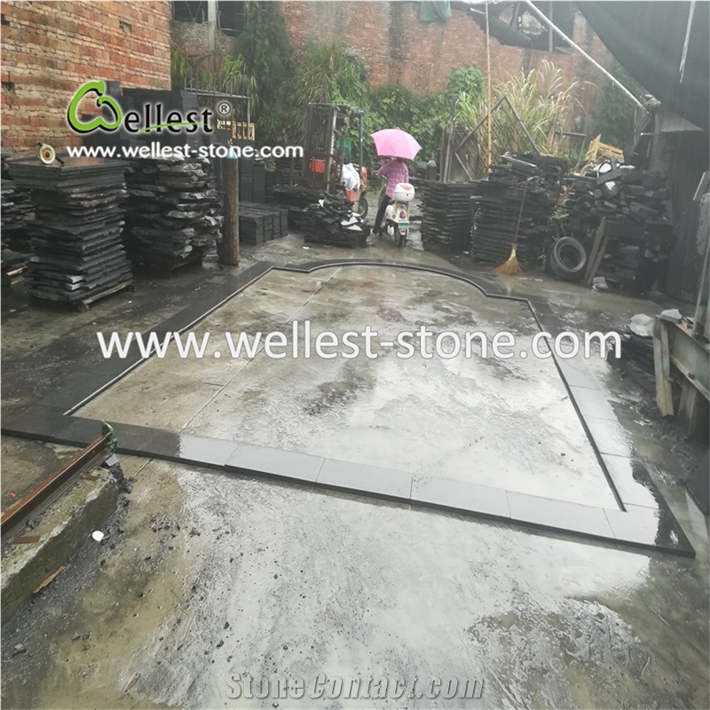 Black Granite Pool Paver Bullnose Edge Pool Coping Stone