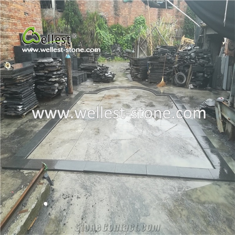Black Granite Pool Paver Bullnose Edge Pool Coping Stone