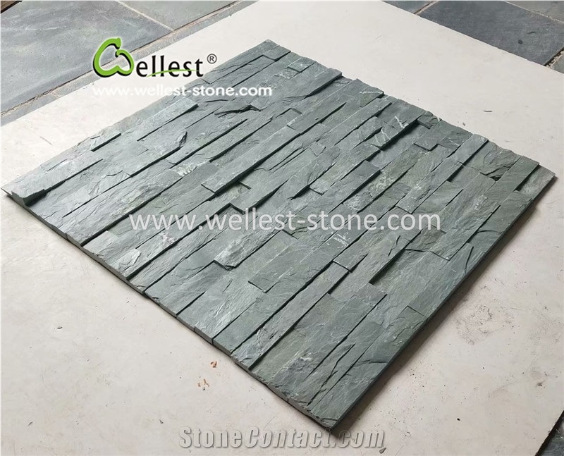 Cheap Green Slate Ledgestone/Fieldstone/Culture Stone Veneer Tile
