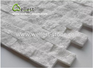 Fashion Super White Quartzite Cultured Stone for Feature Wall Design