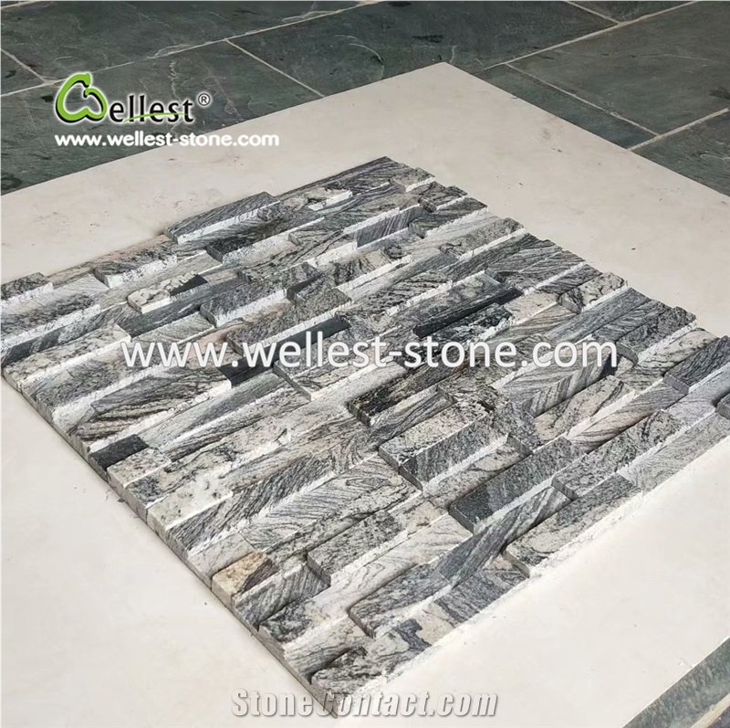 Grey Granite Culture Stone for Wall Cladding Ledgestone Stacked Stone