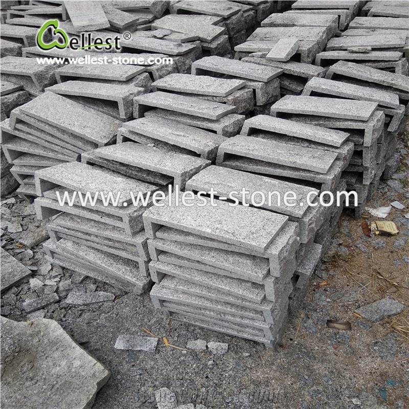 Grey Granite Mushroom Stone Retaining Wall for Wall Caldding