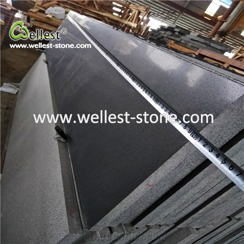 Hainan Black Basalt Steps Stair Riser for Floor Tile and Paving