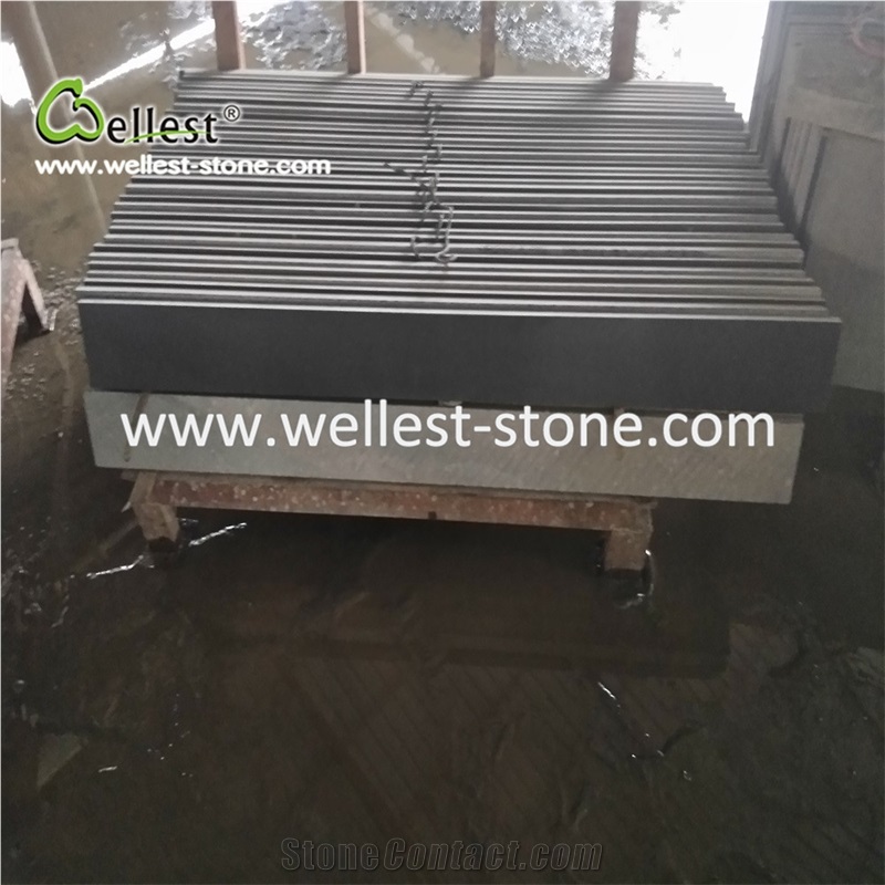 Hainan Black Basalt Steps Stair Riser for Floor Tile and Paving