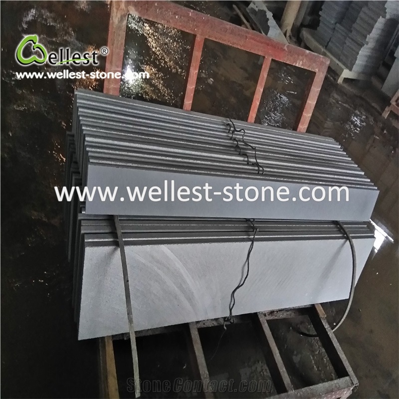 Hainan Black Basalt Steps Stair Riser for Floor Tile and Paving
