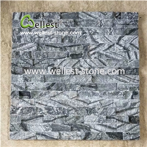 Popular Grey Wood Grain Marble Culture Stone for Feature Wall Cladding