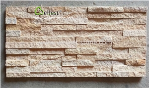 Yellow Wood Grain Sandstone Ledgestone/Fieldstone/Culture Stone Veneer