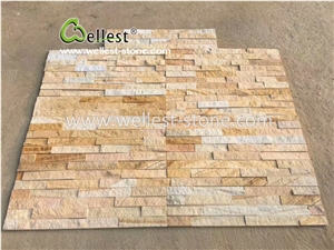 Yellow Wood Grain Sandstone Ledgestone/Fieldstone/Culture Stone Veneer