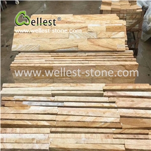 Yellow Wood Grain Sandstone Ledgestone/Fieldstone/Culture Stone Veneer
