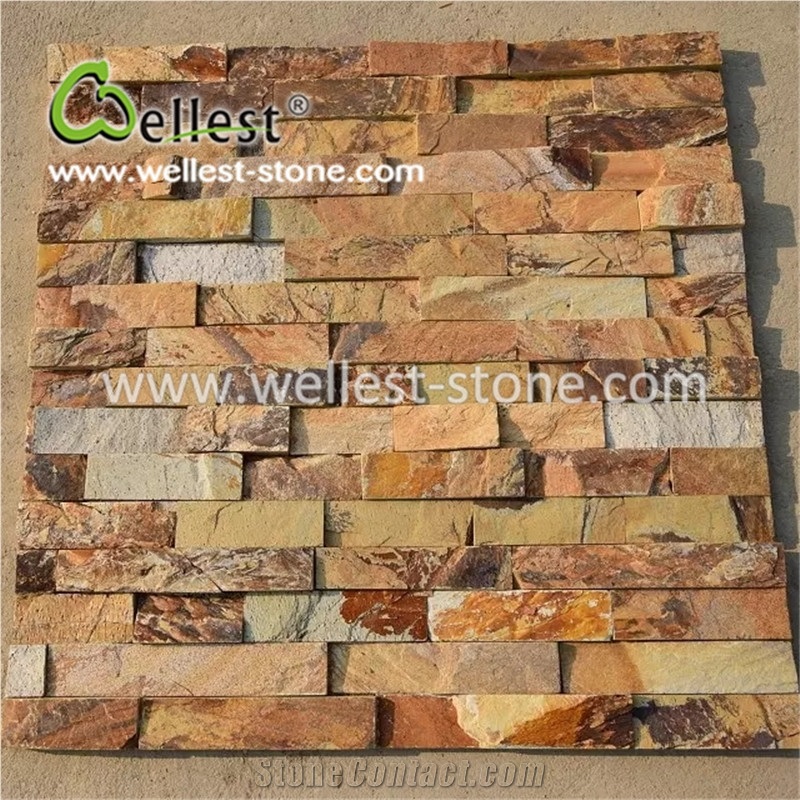 Yellow Wood Marble Ledgestone/Fieldstone/Culture Stone for Waterf