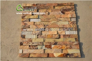Yellow Wood Marble Ledgestone/Fieldstone/Culture Stone for Waterf