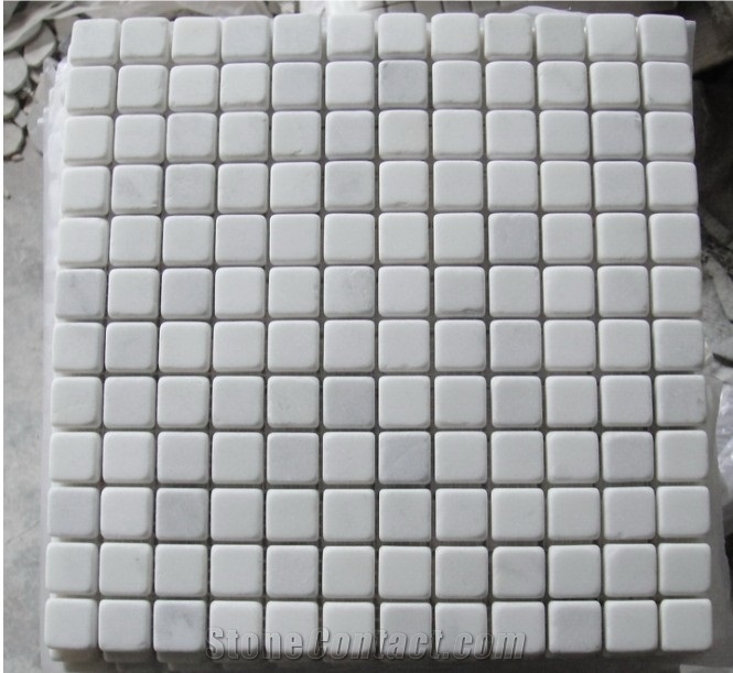 Chinese Oriental White Marble Hexagon Mosaic Tiles for Bathroom Wall