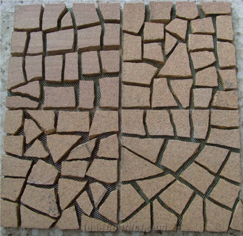 G654/G603/G682 Granite Paving Cubes Flamed Granite Kerbs Stones
