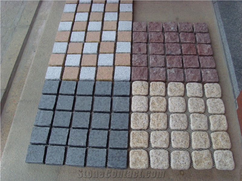 G654/G603/G682 Granite Paving Cubes Flamed Granite Kerbs Stones