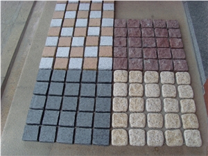 G654/G603/G682 Granite Paving Cubes Flamed Granite Kerbs Stones