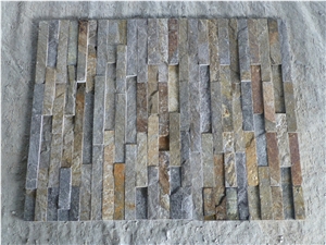 Rusty Slate Split Face Wall Cladding Stacked Cultured Stone Veneer