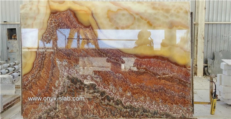 Rojo Passion Onyx Slabs