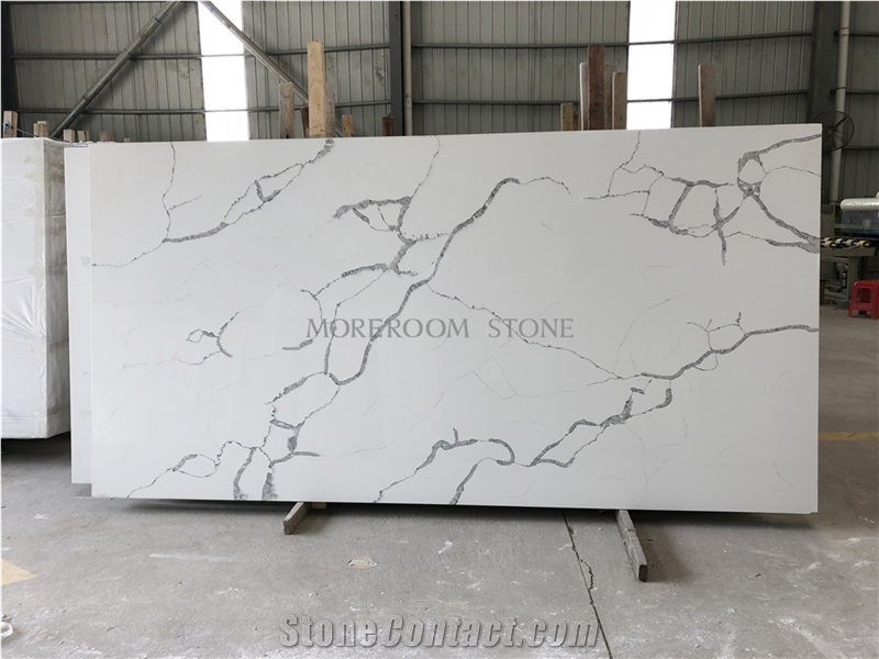 Hot Sale Calacatta White Marble Quartz Countertops