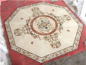 Moreroom Stone Custom Waterjet Oval Marble Floor Medallions