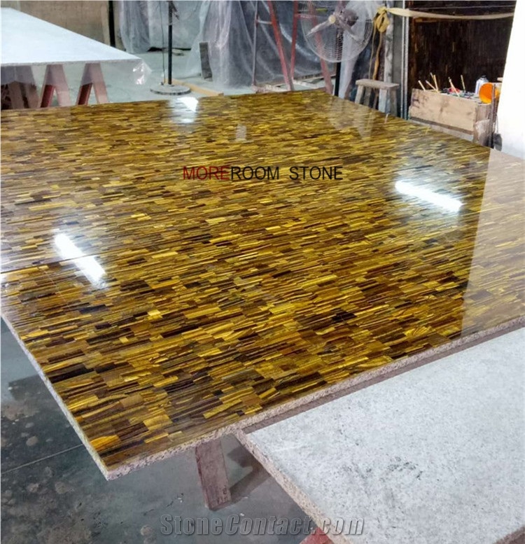 Moreroom Stone Semi Precious Stone Panel Tiger Eye Slab
